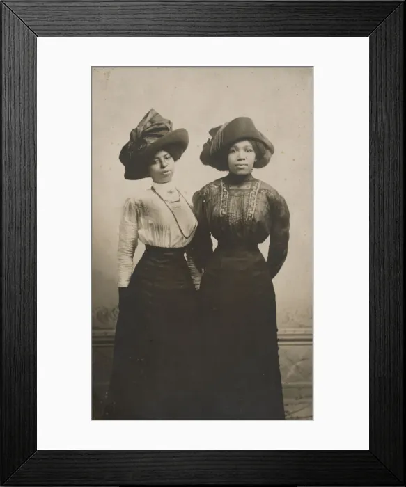 Framed Print : Photographic postcard of Harriet Tubmans great nieces, Eva and Alida Stewart, ca Framed Print : Photographic postcard of Harriet Tubmans great nieces, Eva and Alida Stewart, ca