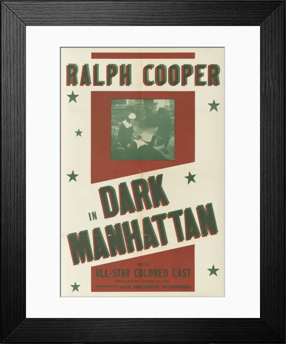 Framed Print : Poster for Dark Manhattan, 1937. Creator: Unknown Framed Print : Poster for Dark Manhattan, 1937. Creator: Unknown