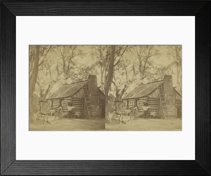 Framed Print : Plantation Scene; Folks All Home, 1865-1874. Creator: J. N. Wilson Framed Print : Plantation Scene; Folks All Home, 1865-1874. Creator: J. N. Wilson