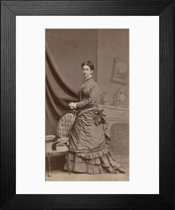 Framed Print : Carte-de-visite portrait of Anna M. Stanton, 1869-1877. Creator Framed Print : Carte-de-visite portrait of Anna M. Stanton, 1869-1877. Creator