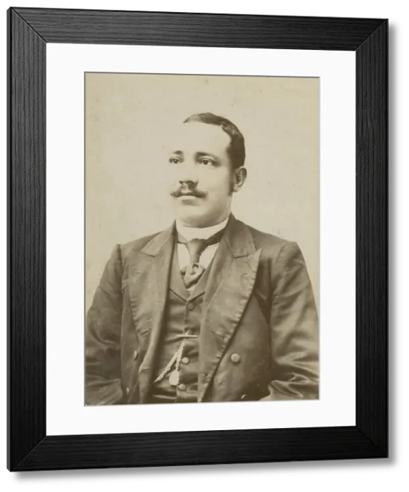Framed Print : Photograph of a man wearing a dark colored suit with a pocket watch in his vest Framed Print : Photograph of a man wearing a dark colored suit with a pocket watch in his vest