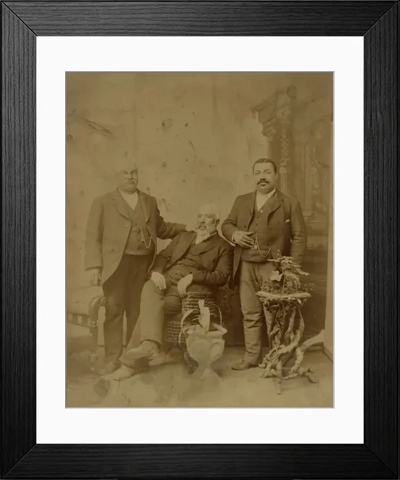 Framed Print : Albumen print of three members of the Boyd family, 1890-1930. Creator: Unknown Framed Print : Albumen print of three members of the Boyd family, 1890-1930. Creator: Unknown