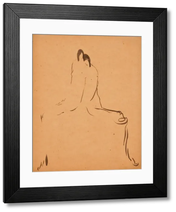 Framed Print : Two Figures, c. 1908. Creator: Gaston Lachaise Framed Print : Two Figures, c. 1908. Creator: Gaston Lachaise