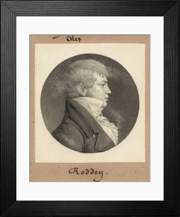 Framed Print : Roddey, 1810. Creator: Charles Balthazar Julien Fevret de Saint-Memin Framed Print : Roddey, 1810. Creator: Charles Balthazar Julien Fevret de Saint-Memin