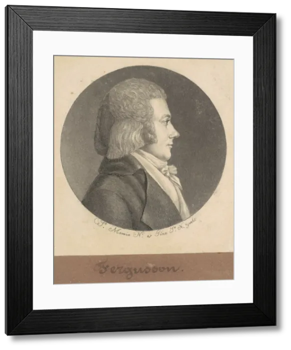 Framed Print : Ferguson, 1797. Creator: Charles Balthazar Julien Fevret de Saint-Memin Framed Print : Ferguson, 1797. Creator: Charles Balthazar Julien Fevret de Saint-Memin