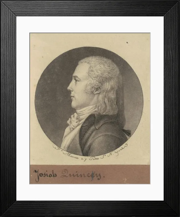 Framed Print : Josiah Quincy, 1796-1797. Creator: Charles Balthazar Julien Fevret de Saint-Mé Framed Print : Josiah Quincy, 1796-1797. Creator: Charles Balthazar Julien Fevret de Saint-Mé