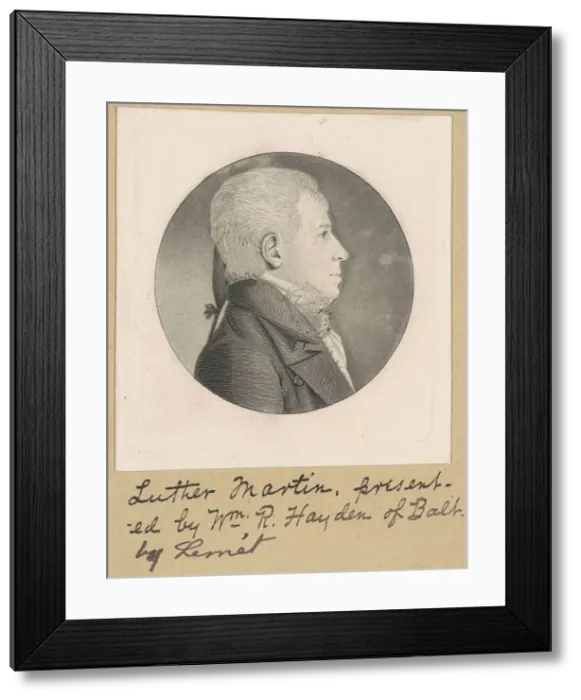 Framed Print : Unidentified Man, c. 1800. Creator: Charles Balthazar Julien Fevret de Saint-Mé Framed Print : Unidentified Man, c. 1800. Creator: Charles Balthazar Julien Fevret de Saint-Mé