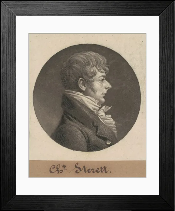 Framed Print : Charles Sterett, 1804. Creator: Charles Balthazar Julien Fevret de Saint-Memin Framed Print : Charles Sterett, 1804. Creator: Charles Balthazar Julien Fevret de Saint-Memin