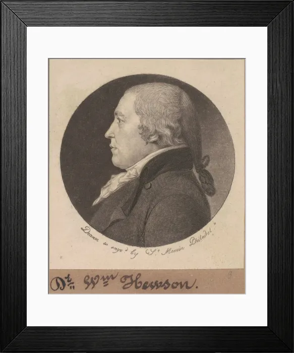 Framed Print : William Hewson, 1798. Creator: Charles Balthazar Julien Fevret de Saint-Memin Framed Print : William Hewson, 1798. Creator: Charles Balthazar Julien Fevret de Saint-Memin