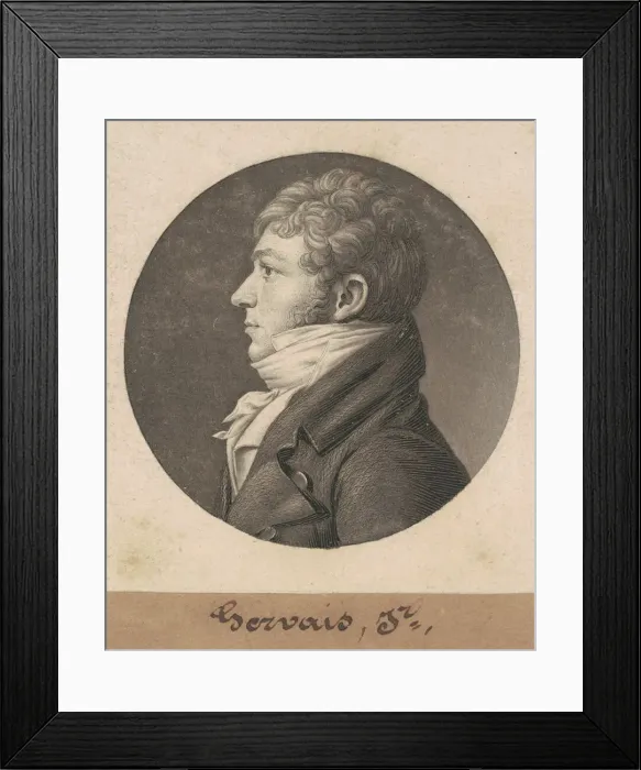 Framed Print : Gervais, Jr. 1801. Creator: Charles Balthazar Julien Fevret de Saint-Memin Framed Print : Gervais, Jr. 1801. Creator: Charles Balthazar Julien Fevret de Saint-Memin