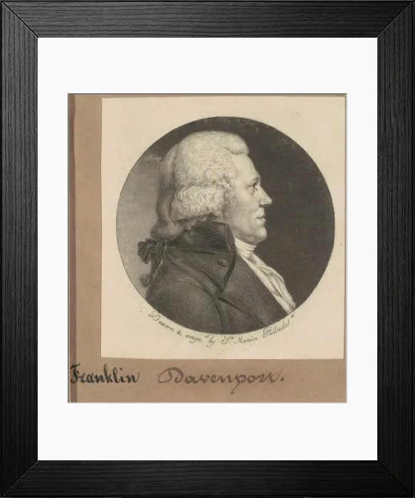 Framed Print : Franklin Davenport, 1798. Creator: Charles Balthazar Julien Fevret de Saint-Mé Framed Print : Franklin Davenport, 1798. Creator: Charles Balthazar Julien Fevret de Saint-Mé
