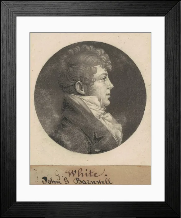 Framed Print : John Gibbes Barnwell, 1809. Creator: Charles Balthazar Julien Fevret de Saint-Mé Framed Print : John Gibbes Barnwell, 1809. Creator: Charles Balthazar Julien Fevret de Saint-Mé