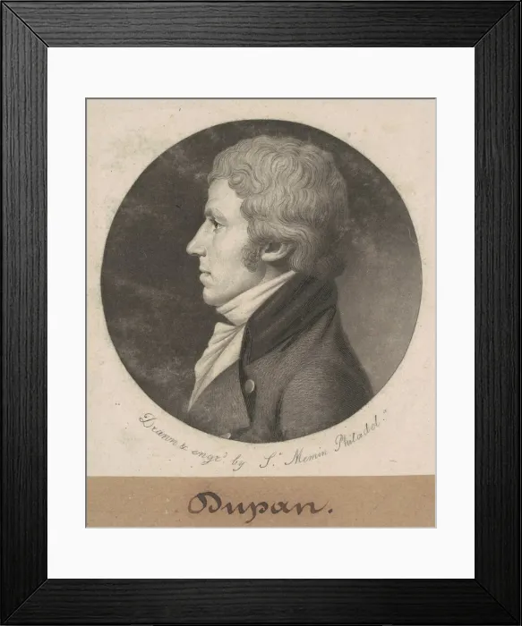 Framed Print : Dupan, 1801. Creator: Charles Balthazar Julien Fevret de Saint-Memin Framed Print : Dupan, 1801. Creator: Charles Balthazar Julien Fevret de Saint-Memin