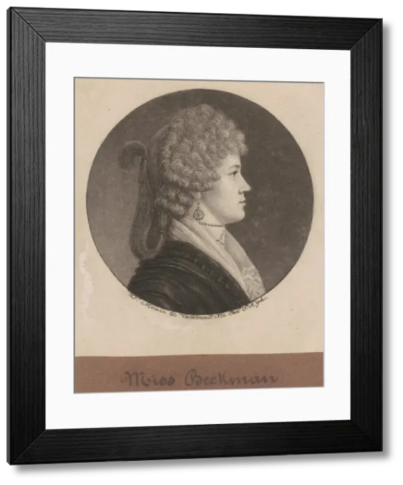 Framed Print : Ann Beekman, 1796-1797. Creator: Charles Balthazar Julien Fevret de Saint-Memin Framed Print : Ann Beekman, 1796-1797. Creator: Charles Balthazar Julien Fevret de Saint-Memin