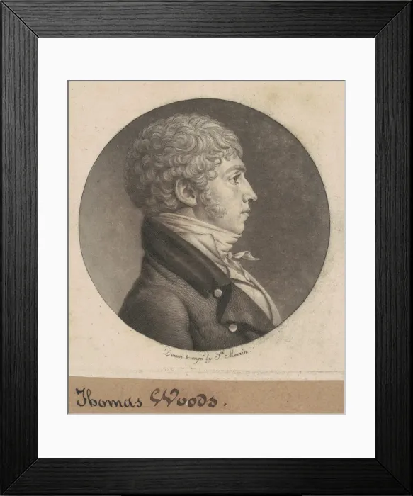 Framed Print : Woods, 1803. Creator: Charles Balthazar Julien Fevret de Saint-Memin Framed Print : Woods, 1803. Creator: Charles Balthazar Julien Fevret de Saint-Memin