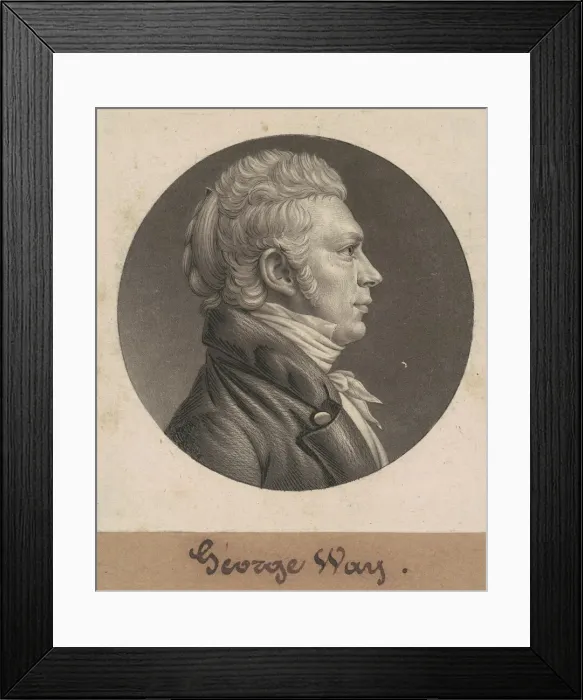 Framed Print : George Way, 1807. Creator: Charles Balthazar Julien Fevret de Saint-Memin Framed Print : George Way, 1807. Creator: Charles Balthazar Julien Fevret de Saint-Memin