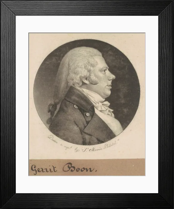 Framed Print : Gerrit Boon, 1801. Creator: Charles Balthazar Julien Fevret de Saint-Memin Framed Print : Gerrit Boon, 1801. Creator: Charles Balthazar Julien Fevret de Saint-Memin