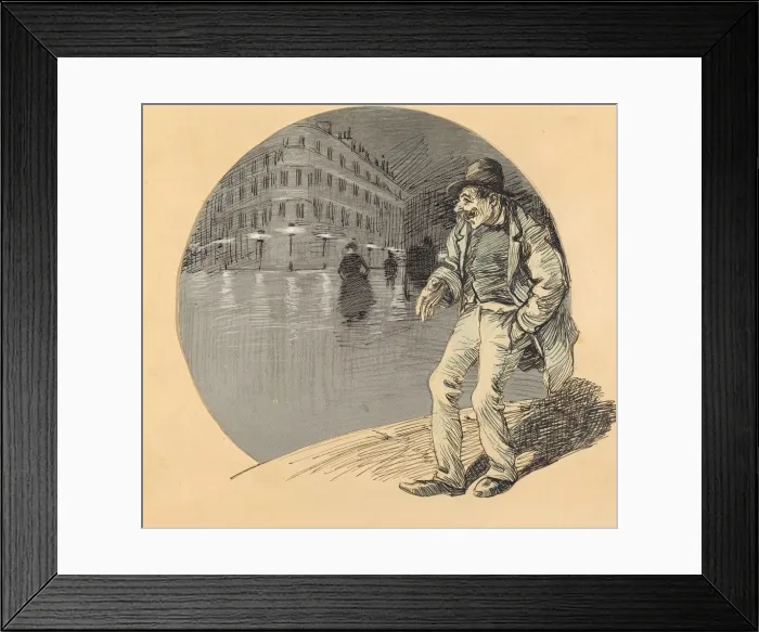 Framed Print : In Love (Amoureux), 1888. Creator: Theophile Alexandre Steinlen Framed Print : In Love (Amoureux), 1888. Creator: Theophile Alexandre Steinlen