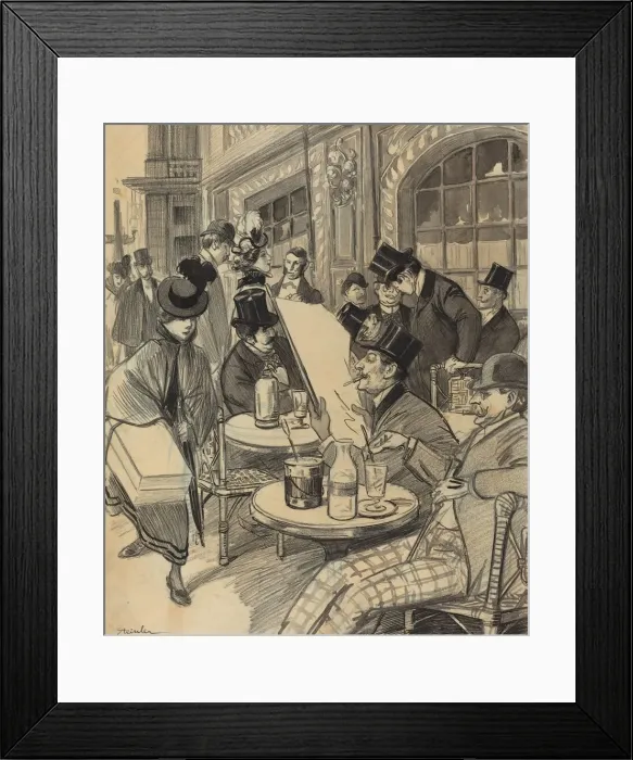 Framed Print : Chez Maxime, late 19th-early 20th century. Creator: Theophile Alexandre Steinlen Framed Print : Chez Maxime, late 19th-early 20th century. Creator: Theophile Alexandre Steinlen