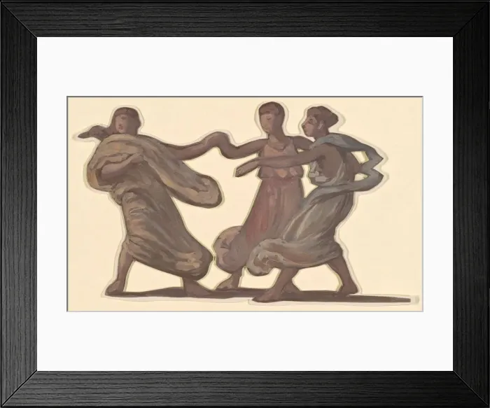 Framed Print : Study for Greek Girls Bathing, c. 1872. Creator: Elihu Vedder Framed Print : Study for Greek Girls Bathing, c. 1872. Creator: Elihu Vedder