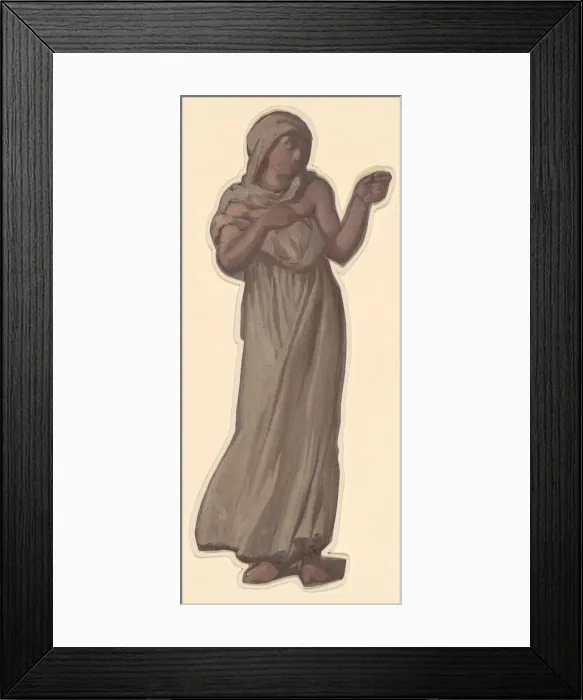 Framed Print : Study for Greek Girls Bathing, c. 1872. Creator: Elihu Vedder Framed Print : Study for Greek Girls Bathing, c. 1872. Creator: Elihu Vedder