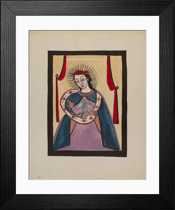 Framed Print : Retabla of Holy Ghost, c. 1936. Creator: E. Boyd Framed Print : Retabla of Holy Ghost, c. 1936. Creator: E. Boyd