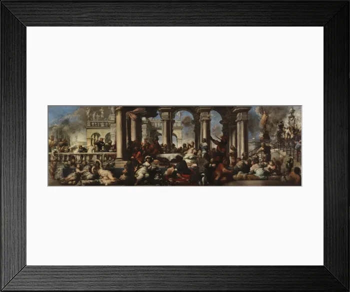 Framed Print : The Banquet of Cleopatra, 1660. Creator: Sebastiano Mazzoni Framed Print : The Banquet of Cleopatra, 1660. Creator: Sebastiano Mazzoni