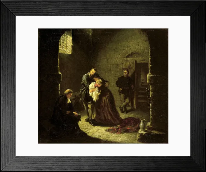 Framed Print : Prison Scene, 1854. Creator: John Adams Elder Framed Print : Prison Scene, 1854. Creator: John Adams Elder