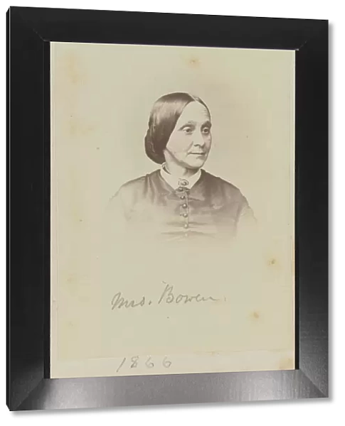 Carte-de-visite portrait of Mrs. Bowen, 1866. Creator: Henry Ulke