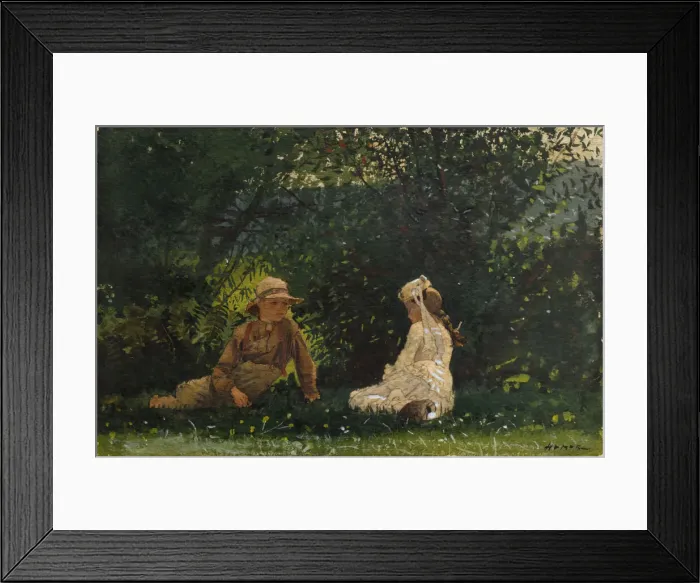 Framed Print : Scene at Houghton Farm, 1878. Creator: Winslow Homer Framed Print : Scene at Houghton Farm, 1878. Creator: Winslow Homer