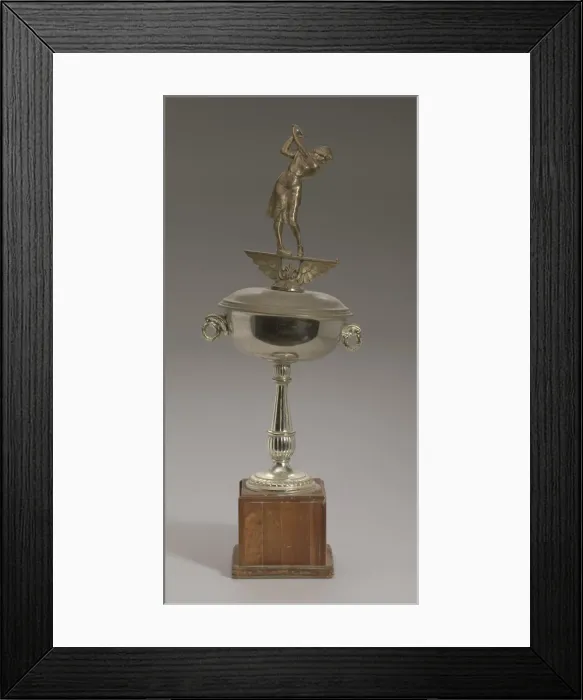 Framed Print : Trophy awarded to golfer Ethel Funches, 1968. Creator: Unknown Framed Print : Trophy awarded to golfer Ethel Funches, 1968. Creator: Unknown