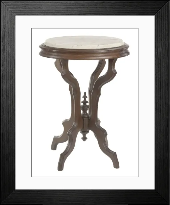 Framed Print : Marble-top table from the home of Robert Smalls, 1870s. Creator: Unknown Framed Print : Marble-top table from the home of Robert Smalls, 1870s. Creator: Unknown