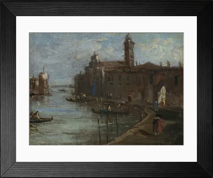 Framed Print : Canal in Venice, 18th century. Creator: Unknown Framed Print : Canal in Venice, 18th century. Creator: Unknown