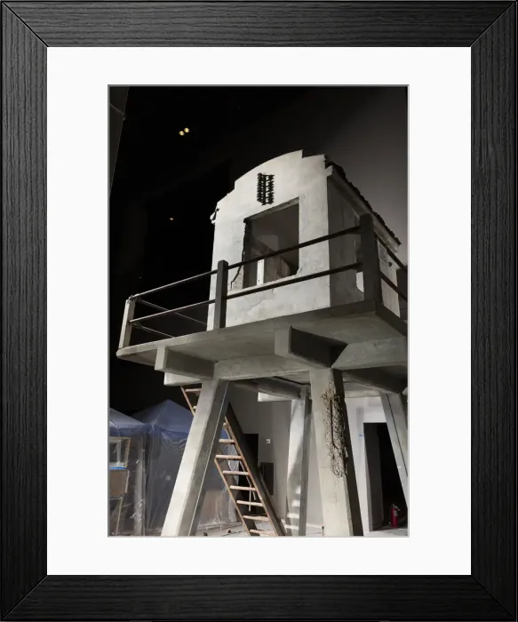 Framed Print : Guard tower from Camp H at Angola Prison, 1900-1950. Creator: Unknown Framed Print : Guard tower from Camp H at Angola Prison, 1900-1950. Creator: Unknown