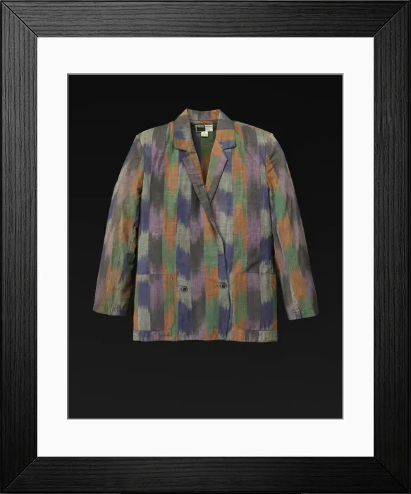 Framed Print : Suit: jacket, blouse, and skirt designed by Willi Smith, 1969-1987. Creator: Willi Smith Framed Print : Suit: jacket, blouse, and skirt designed by Willi Smith, 1969-1987. Creator: Willi Smith