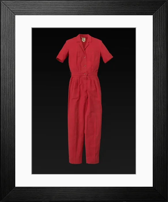 Framed Print : Red jumpsuit designed by Willi Smith, 1969-1987. Creator: Willi Smith Framed Print : Red jumpsuit designed by Willi Smith, 1969-1987. Creator: Willi Smith