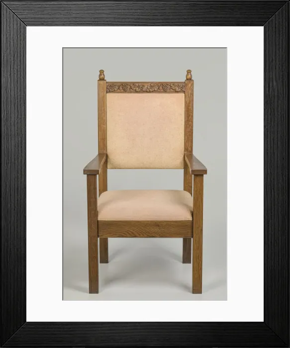Framed Print : Pulpit chair from Saint Augustine Catholic Church of New Orleans, 20th century Framed Print : Pulpit chair from Saint Augustine Catholic Church of New Orleans, 20th century