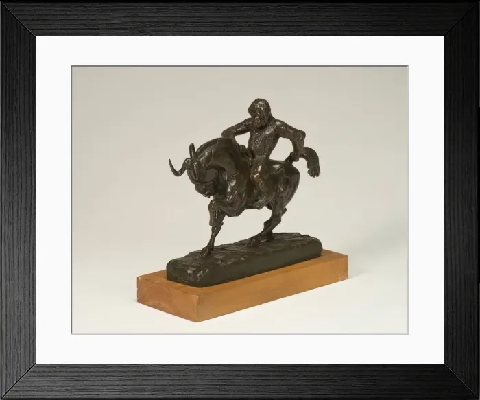 Framed Print : Ape Riding a Gnu, c. 1845. Creator: Antoine-Louis Barye Framed Print : Ape Riding a Gnu, c. 1845. Creator: Antoine-Louis Barye