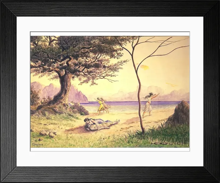 Framed Print : The Rescue, c. 1900. Creator: Louis Michel Eilshemius Framed Print : The Rescue, c. 1900. Creator: Louis Michel Eilshemius