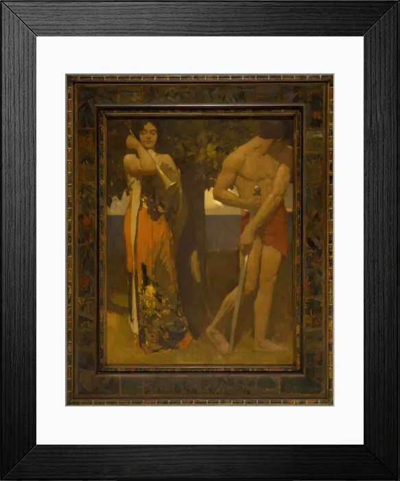 Framed Print : I Piped But Ye Would Not Dance, c. 1907-1929. Creator: Arthur Frank Mathews Framed Print : I Piped But Ye Would Not Dance, c. 1907-1929. Creator: Arthur Frank Mathews