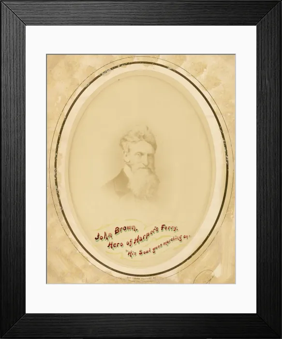 Framed Print : Portrait of John Brown, ca. 1859. Creator: Alexander Gardner Framed Print : Portrait of John Brown, ca. 1859. Creator: Alexander Gardner