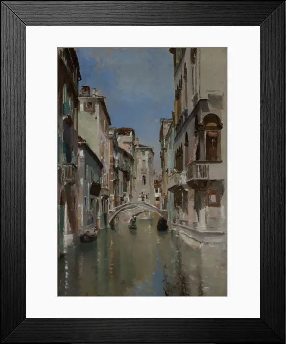 Framed Print : Canal in Venice, San Trovaso Quarter, ca. 1885. Creator: Robert Frederick Blum Framed Print : Canal in Venice, San Trovaso Quarter, ca. 1885. Creator: Robert Frederick Blum