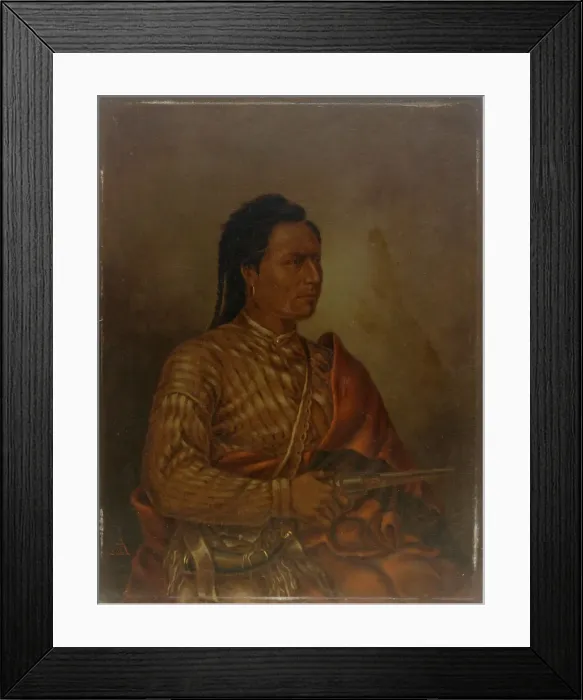 Framed Print : Ta-do-udo-sa (Prairie Chicken), ca. 1887. Creator: Antonio Zeno Shindler Framed Print : Ta-do-udo-sa (Prairie Chicken), ca. 1887. Creator: Antonio Zeno Shindler