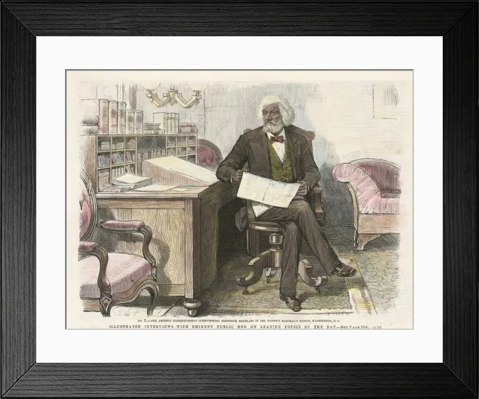 Framed Print : Print of Frederick Douglass, ca. 1879. Creator: Unknown Framed Print : Print of Frederick Douglass, ca. 1879. Creator: Unknown