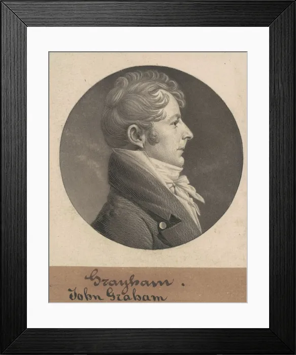 Framed Print : John Graham, 1808. Creator: Charles Balthazar Julien Fevret de Saint-Memin Framed Print : John Graham, 1808. Creator: Charles Balthazar Julien Fevret de Saint-Memin