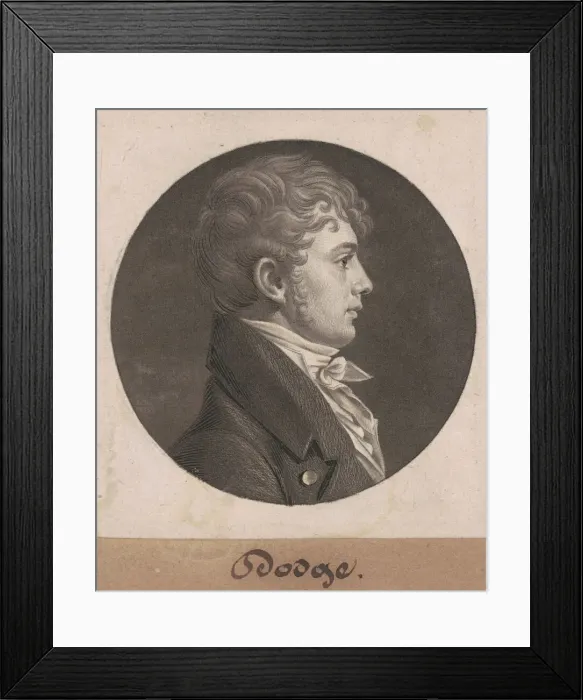 Framed Print : Dodge, 1804. Creator: Charles Balthazar Julien Fevret de Saint-Memin Framed Print : Dodge, 1804. Creator: Charles Balthazar Julien Fevret de Saint-Memin