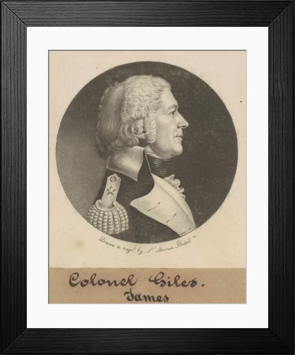 Framed Print : James Giles, 1799. Creator: Charles Balthazar Julien Fevret de Saint-Memin Framed Print : James Giles, 1799. Creator: Charles Balthazar Julien Fevret de Saint-Memin