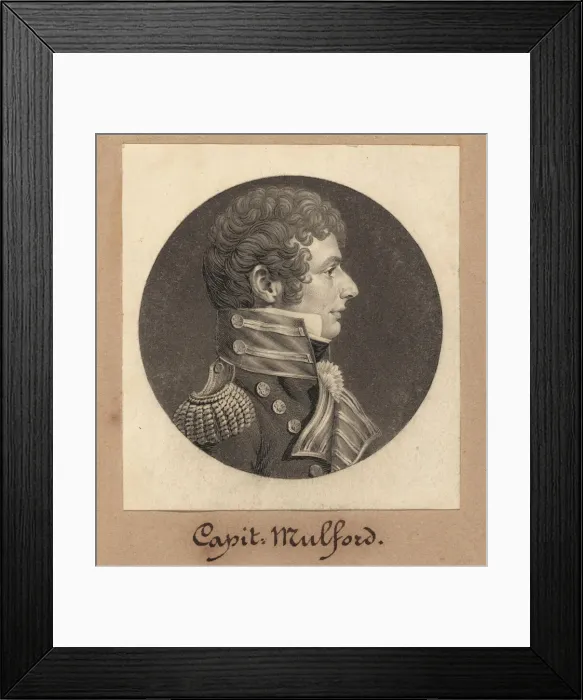Framed Print : Captain Clarence Mulford, 1809. Creator: Charles Balthazar Julien Fé