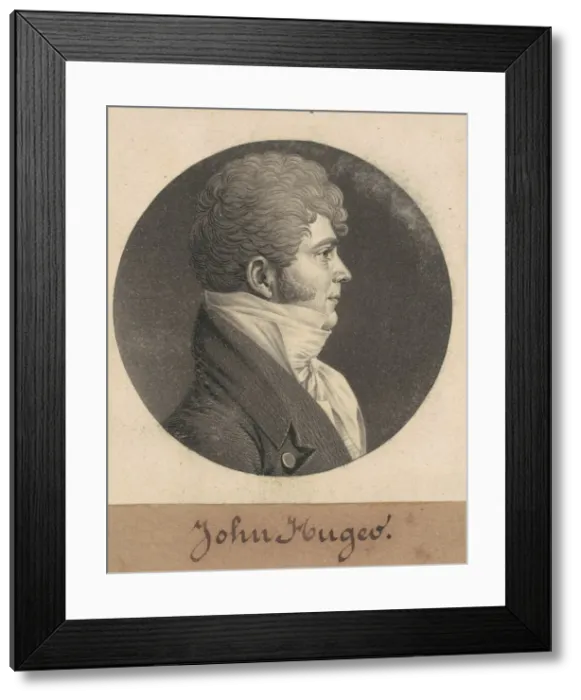 Framed Print : John Huger, 1808. Creator: Charles Balthazar Julien Fevret de Saint-Memin Framed Print : John Huger, 1808. Creator: Charles Balthazar Julien Fevret de Saint-Memin