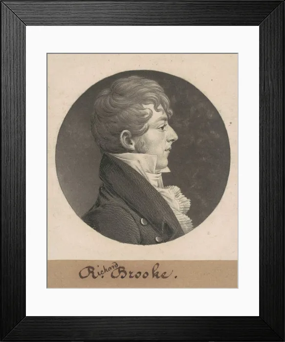 Framed Print : Richard Brooke, 1808. Creator: Charles Balthazar Julien Fevret de Saint-Memin Framed Print : Richard Brooke, 1808. Creator: Charles Balthazar Julien Fevret de Saint-Memin